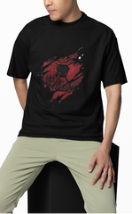 Unisex Terry Oversized Tee(BLACK IRON)