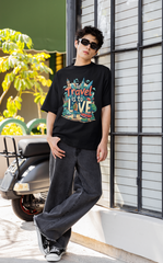 Unisex Terry Oversized Tee (Travel to Live)